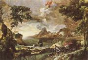 DUGHET, Gaspard Landscape with St Augustine and the Mystery of the Trinity (mk08) china oil painting reproduction